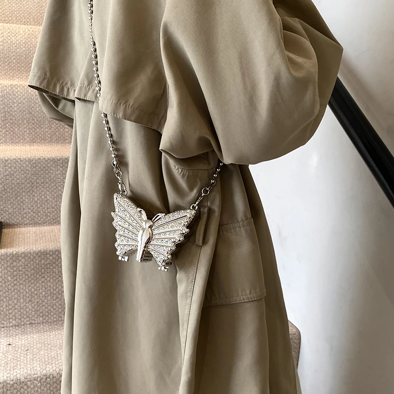 Acrylic Butterfly Shaped Mini Evening Bags Novelty Chain Strap Crossbody Purse for Women Personalized Wedding Party Prom Wallets