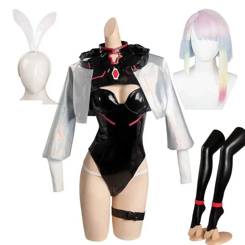 

Lucy cosplay costume bunny girl jumpsuit outfits Halloween carnival suit for ladies rode play