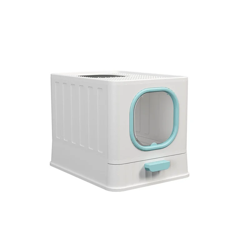 

Fully Enclosed Cat Litter Box Drawer-Top Design Anti-Splash Large and Extra Large Cat Litter Box for Cats