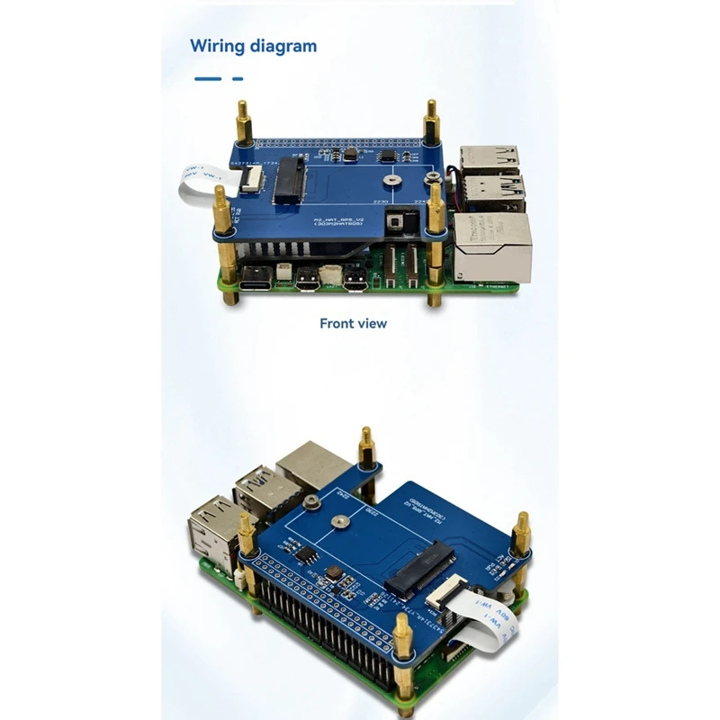Плата расширения SSD Raspberry Pi 5 PCIE M.2 поддерживает модуль Hailo8l для твердотельного накопителя 2230/2242 NVME