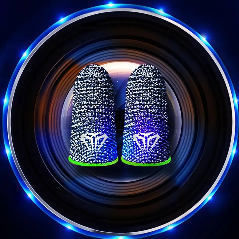 

1 Pair Finger Sleeve for PUBG Breathable Sweatproof Fingertip Cover (Green)