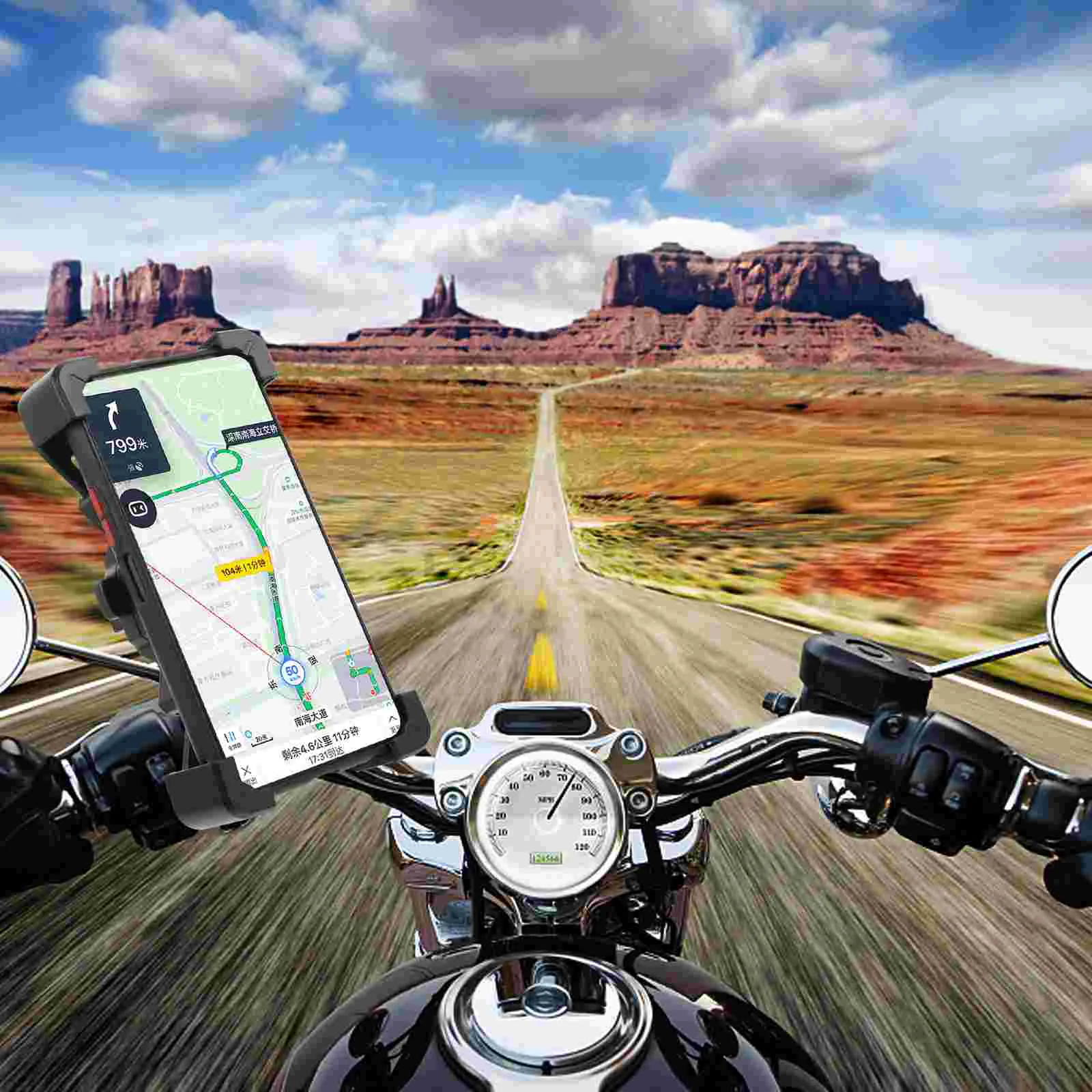 

Phone Stand Bike Holder Motorcycle Mount Holders for Cell Support Adjustable Handlebar Cellphone
