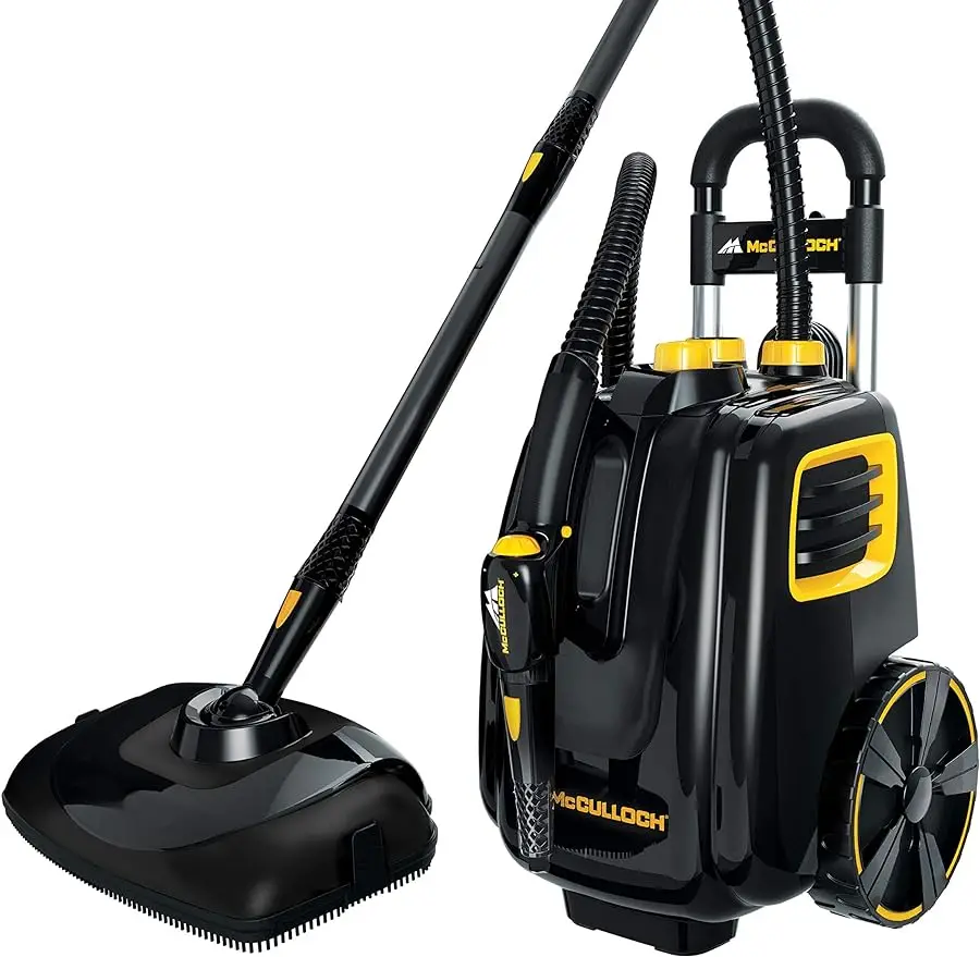 

McCulloch MC1385 Deluxe Canister Steam Cleaner with 23 Accessories, Chemical-Free Pressurized Cleaning for Most Floors