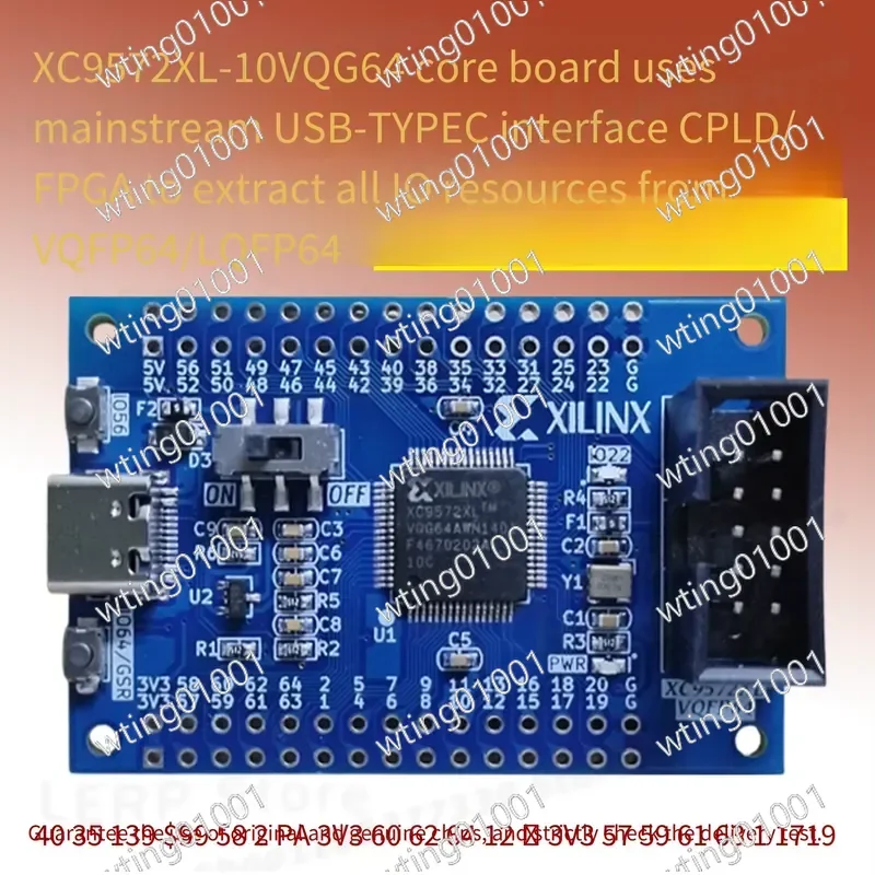 for XC9572XL-10VQ64 CPLD Core Board for Xilinx XC9500 Minimal System FPGA Development Module Educational Experiment Kit High
