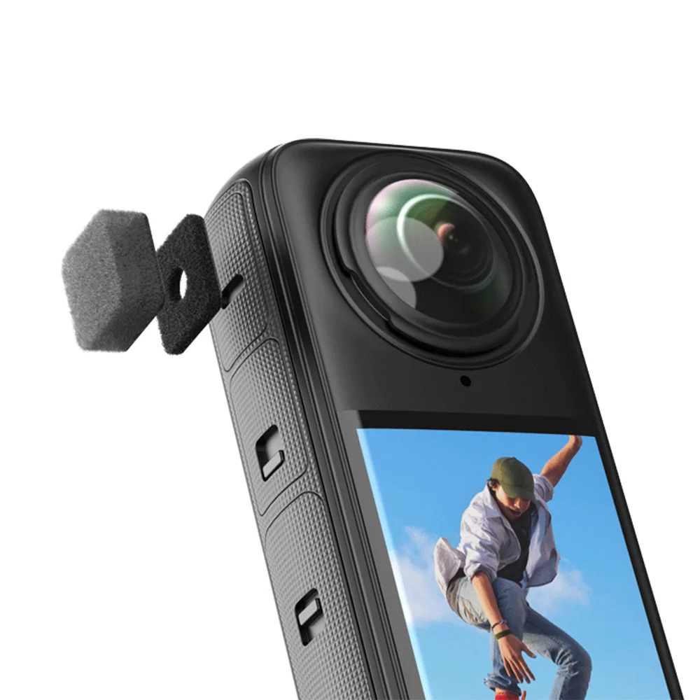 VRIG Mic Wind Muff Microphone Windscreen Microphone Windshield Replacement for Insta360 X4/X3 Accessories