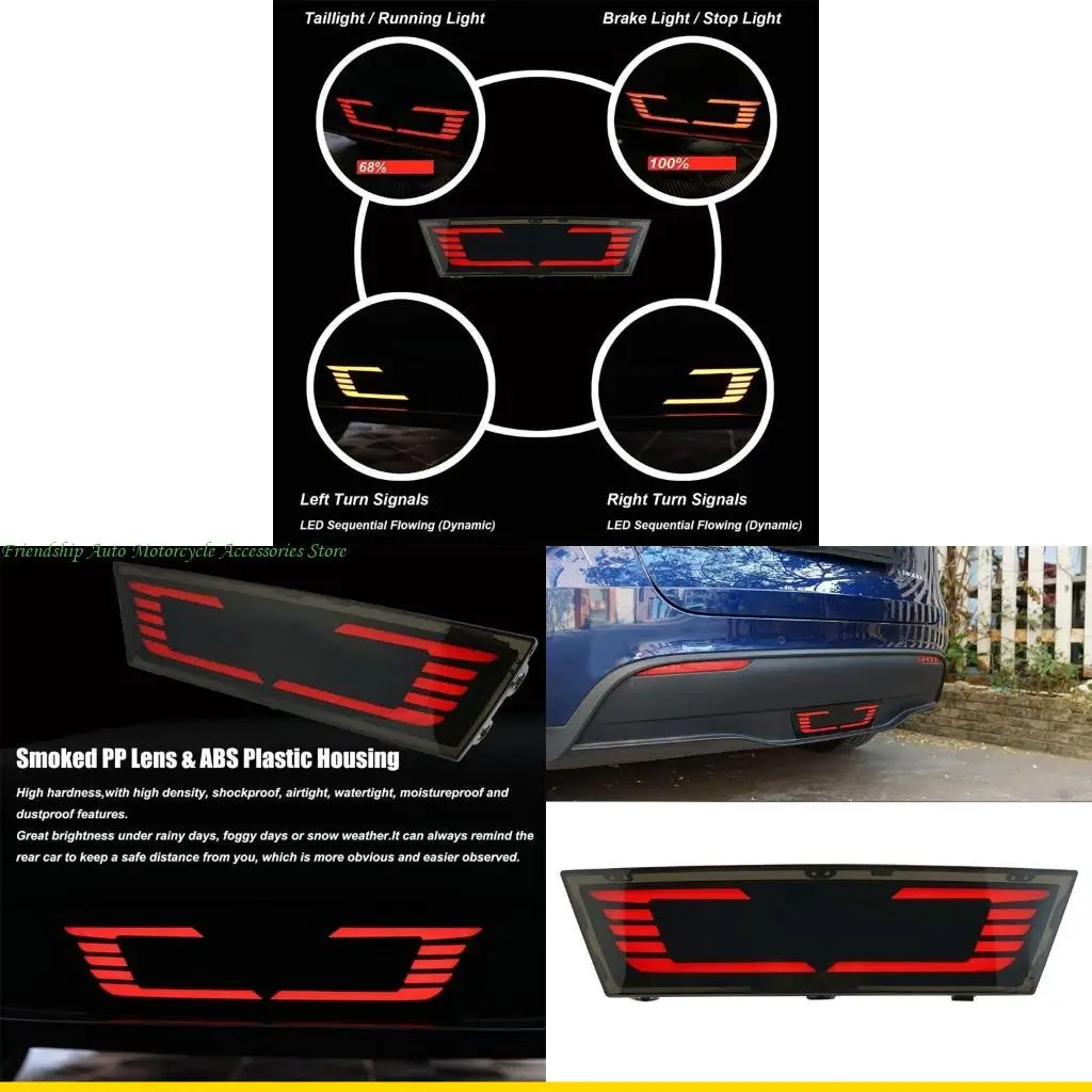 

SZCH Spare Tire Brake Light LED Turn Warning Reversing Lamp Third Rear Lamp Warning Fog Lamp Fit for 2021-2022