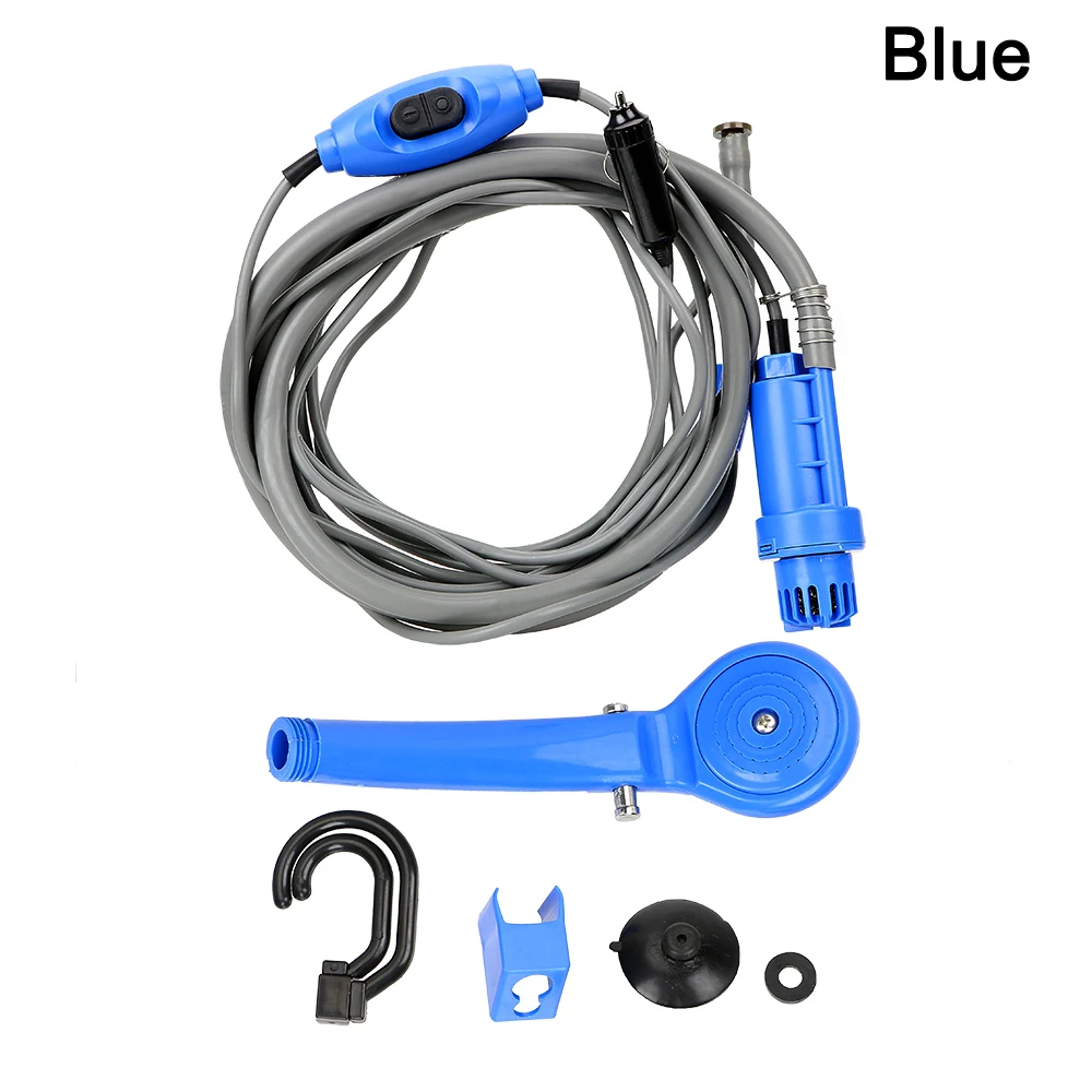 

For Car RV Truck Trailer Electric Pump Portable Car Washing Outdoor Camping Travel Shower With Cigarette Lighter Universal 12V