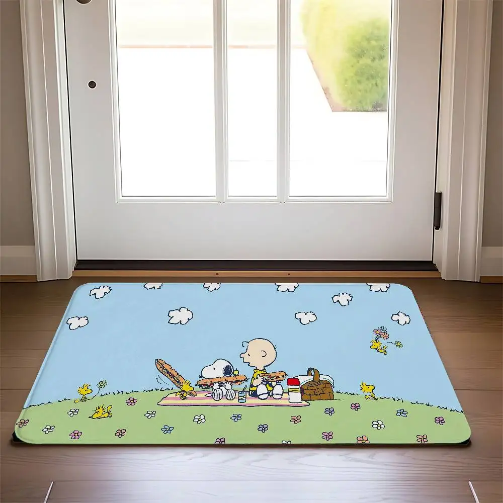 Cartoon S-SnoopyS Carpet For Living Room Sofa Decor Modern Rug Floor Mat For Men Bedroom Durable Area Rugs view 4