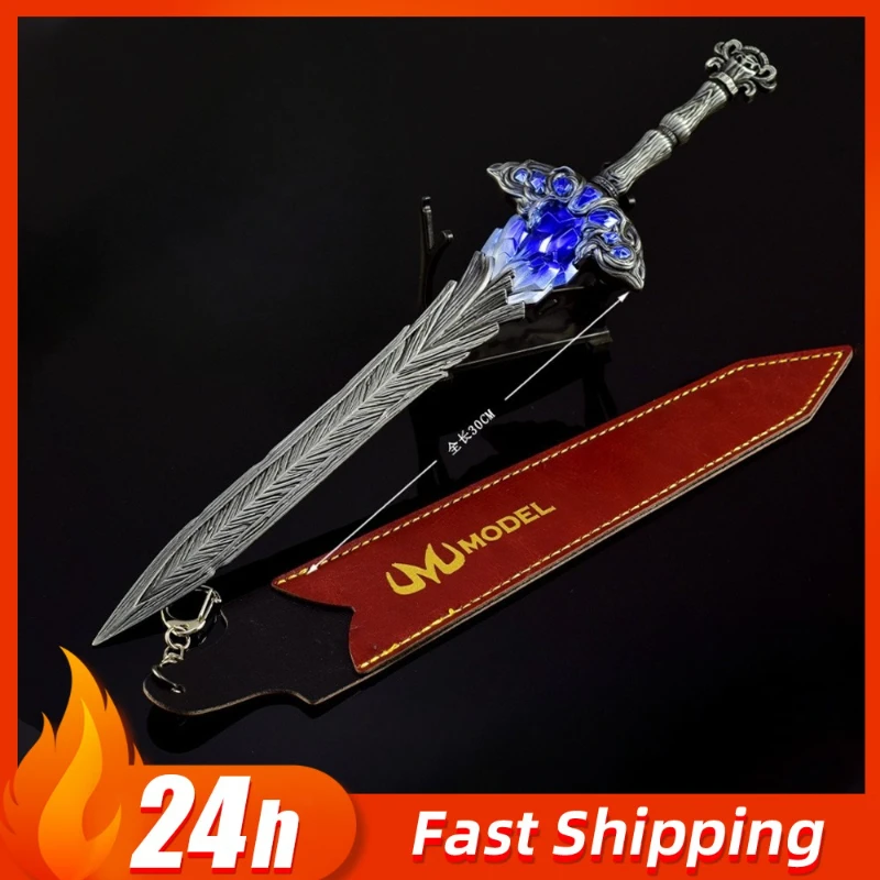 11.86in Eldenn Lazuli Glintstone zwaard Wapens Model Schede Editie Game Perifere Katana Collectible Ornamenten Jongen Speelgoed Geschenken