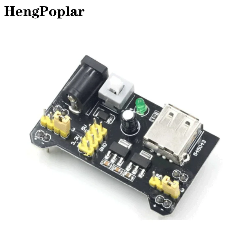 Broodplank Dedicated Power Module Compatibel Met 5V 3.3V MB-102 Power Board Dual Zwart Promotie