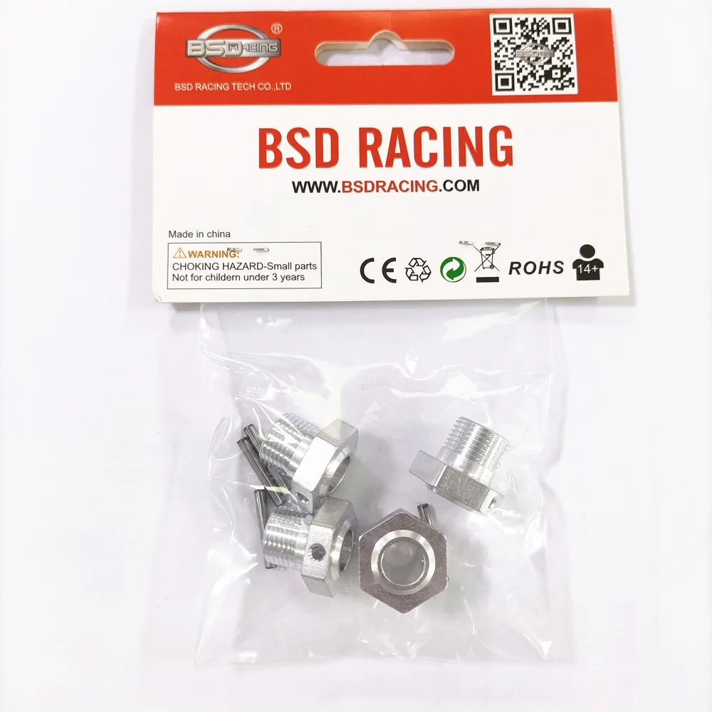 BSD Racing BS819-040 17mm Hex Rim hub with Pins 4pcs for BSD BS819 Blazer XB