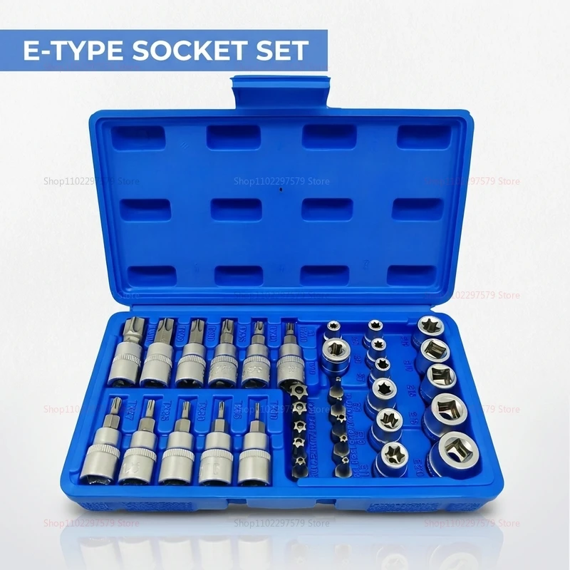 

Premium Socket Wrench Set E Socket Screwdriver Bits Star Sockets Car Repair Tools Hand Tools for Automotive Machinery and Home