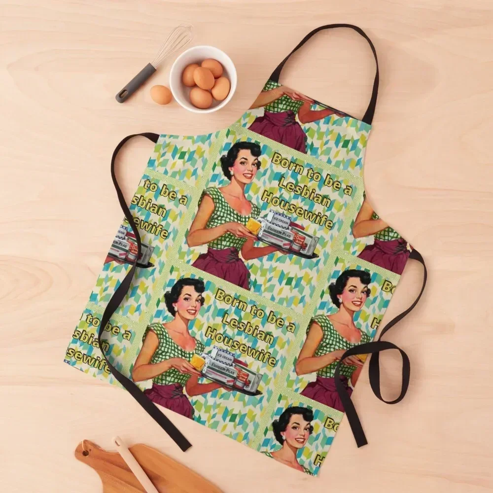 

Born to be a Lesbian Housewife Apron for women with pocket Kitchen New 2022 Year Kitchen Tools Funny Apron