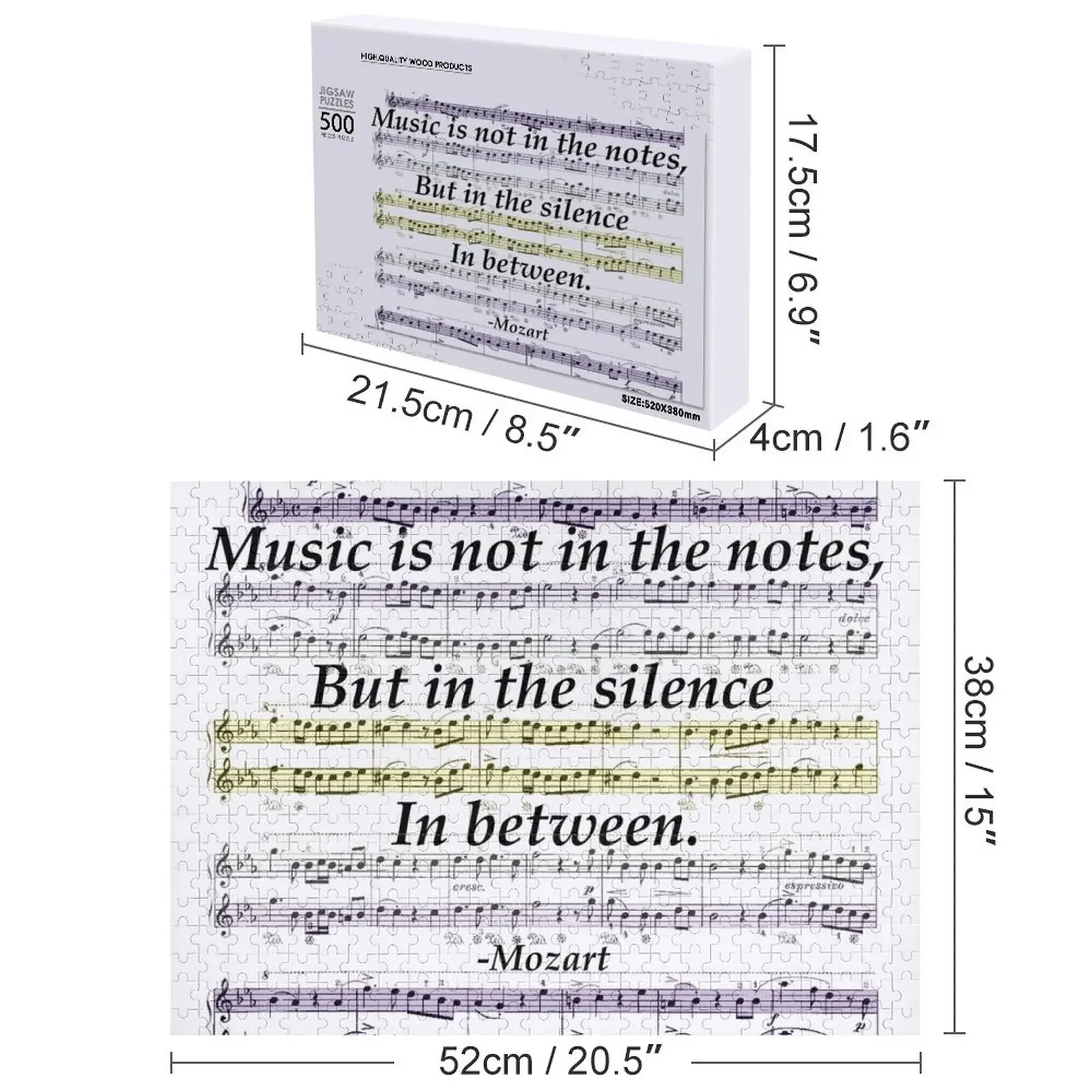 Note in musica e silenzio Puzzle Regalo personalizzato Puzzle giocattolo per bambini sposati