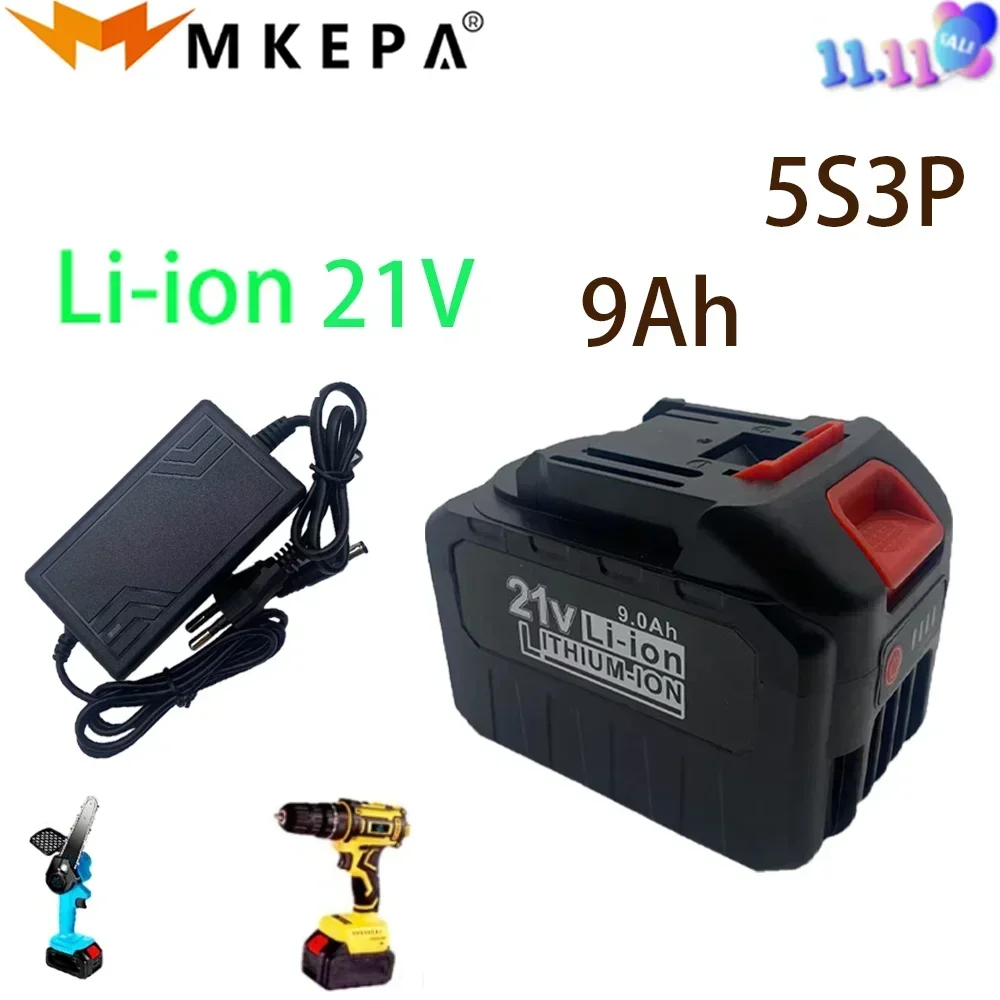 21V 9000mAh screwdriver toolbox 5S3P 18650 battery holder 5S 35A BMS welding nickel 9Ah electric drill and other electric tools