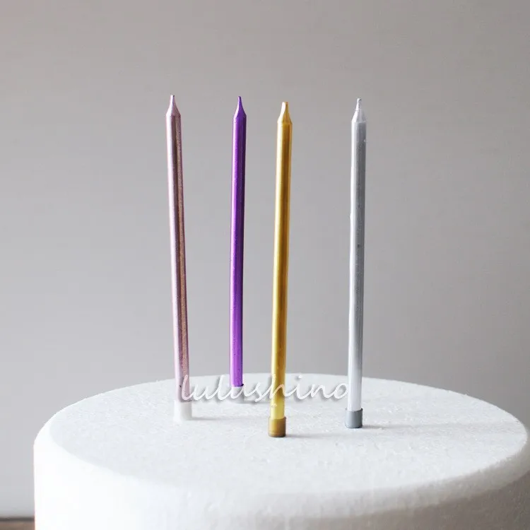 6PCS Straight Pole Party Candles Holiday Ambient Candle Creative Candles Cake Decoration Birthday Party Supplies