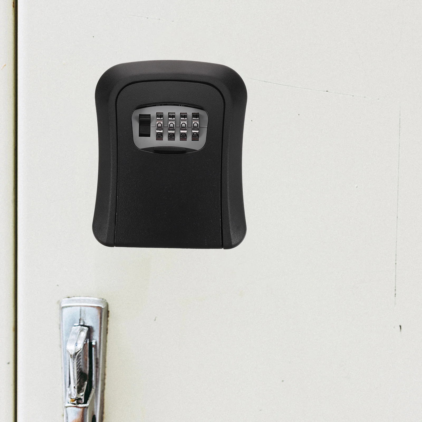 صندوق قفل المفاتيح للاستخدام المنزلي في الهواء الطلق مكون من 4 أرقام صندوق قفل أمان مثبت على الحائط للمفاتيح الاحتياطية وخزانة المفاتيح #1