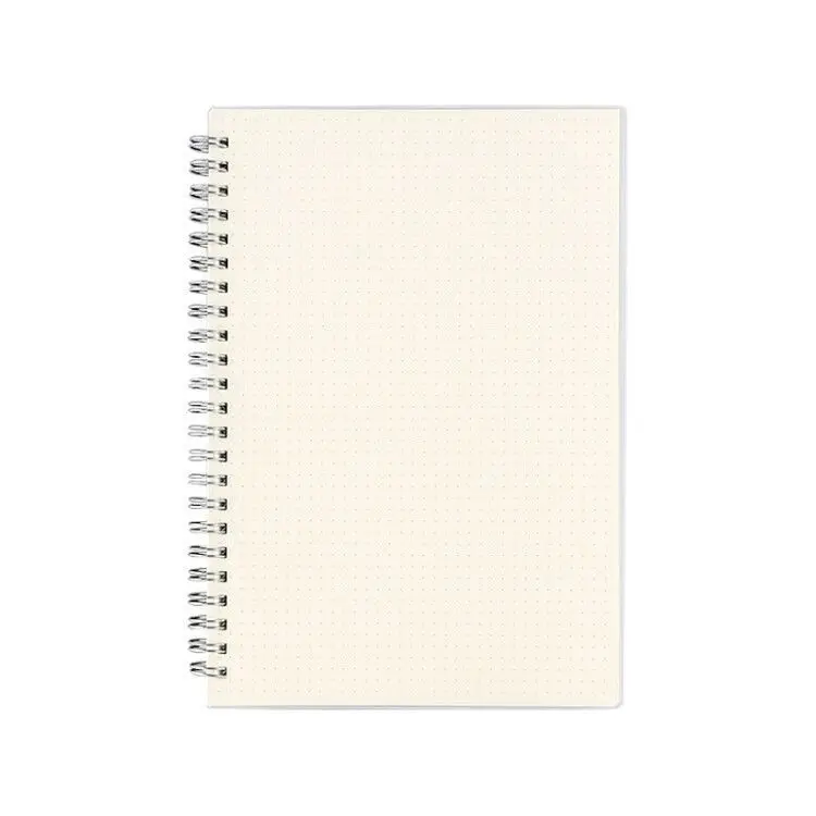 A5 Spiral Notebook Office School Supplies Drawing Sketch Notebooks Blank Dotted Line Grid Page Planner Diary Notepad Kraft Paper