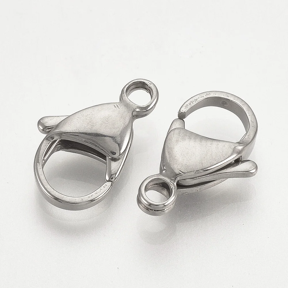 Pandahall 304ステンレス製ロブスタークラスプ 50個入り 9x6x3mm - alternate angle