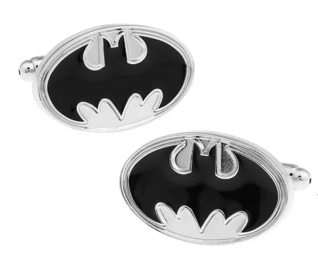 iGame Men Gift Bat Cuff Links Wholesale&retail Black Color Copper Material Novelty Super Heroes Design