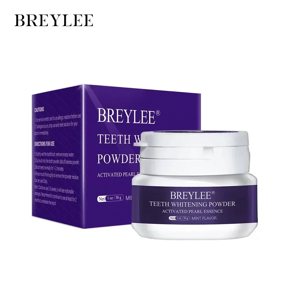 

BREYLEE Pearl Whitening Tooth Powder To Remove Yellow Teeth Freshen Breath Remove Plaque Stains Teeth Whitening Tools