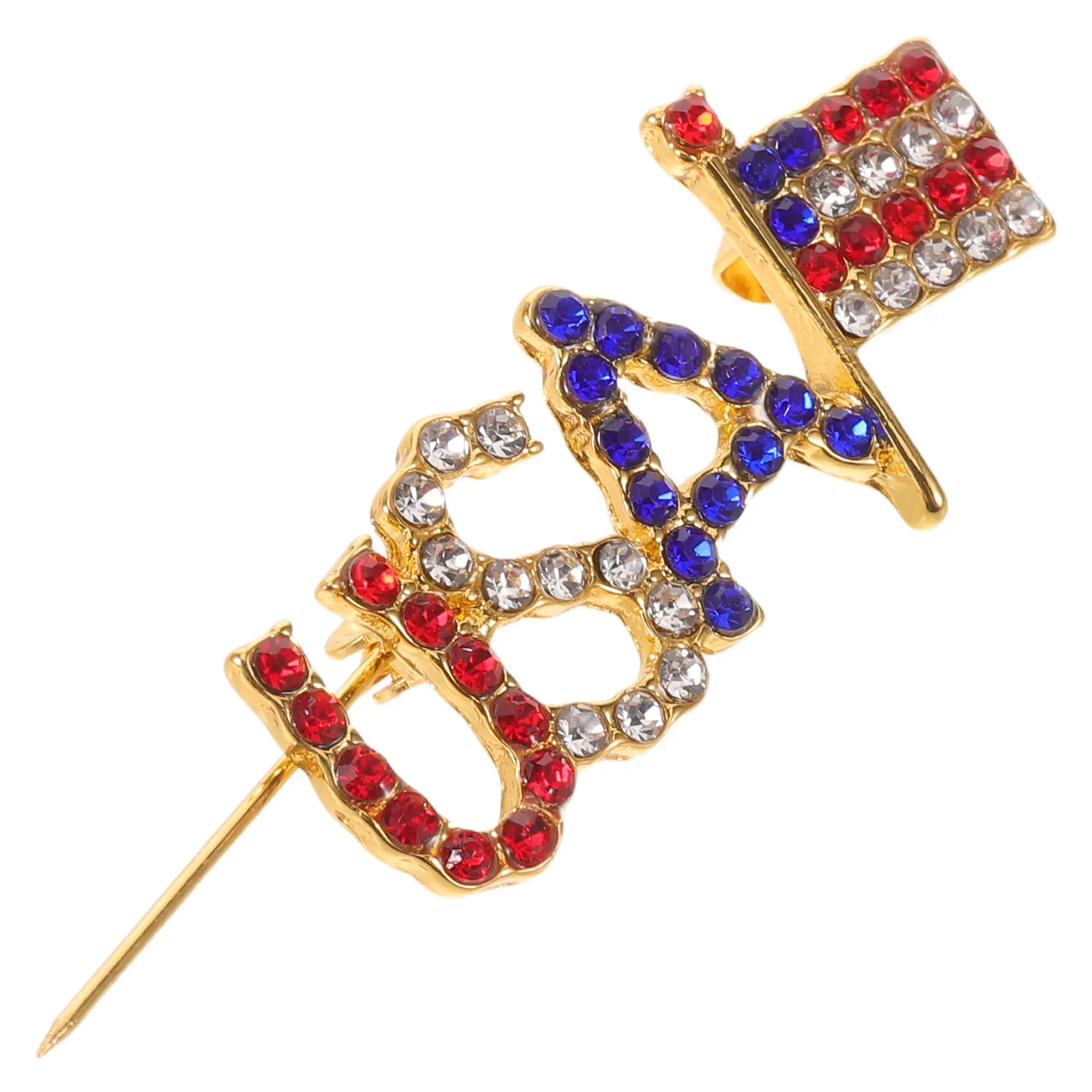 Usa Flag Brooch Patriotic Rhinestone American Flag Brooch Pin 1776-2026 Commemorative Independence Day Fourth of July Parade