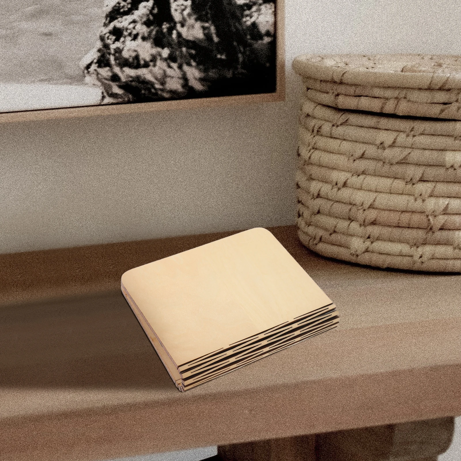 

Book Light DIY Wooden Shell Craft Lamp Making Fitting Folding Wood Cover Desktop Warm Atmosphere Practical Design Versatile Use