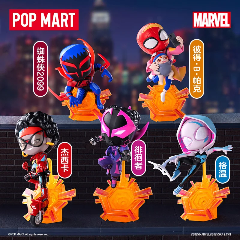 

Genuine Popmart Marvel Spider-Man Across The Spider-Verse Series Figure Blind Box Trendy Gift Decoration Birthday Gifts For Girl