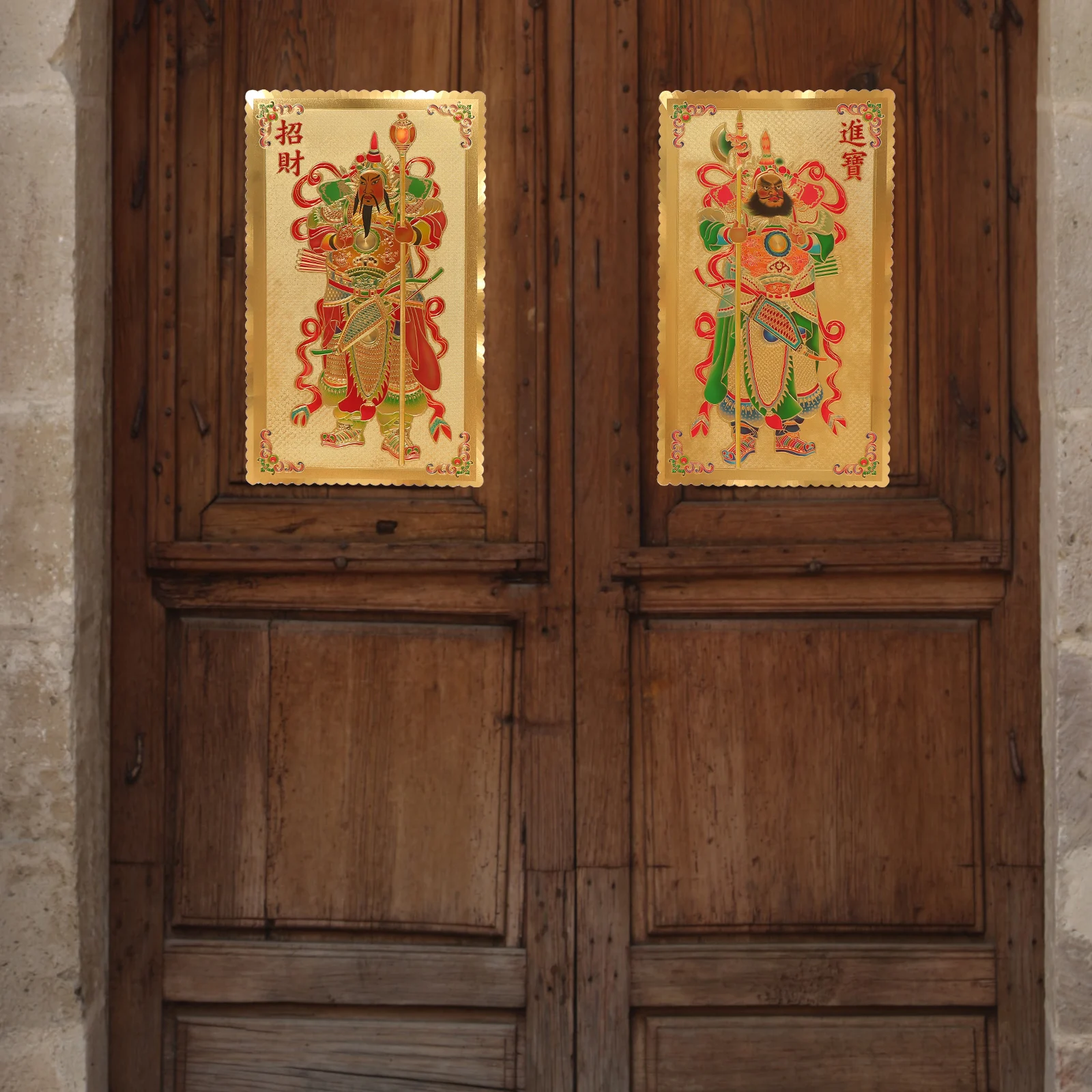 

Martial God Sticker Spring Festival Decorations Door Stickers Entrance Ornaments Home Wall Pet Plastic Showcase New Year