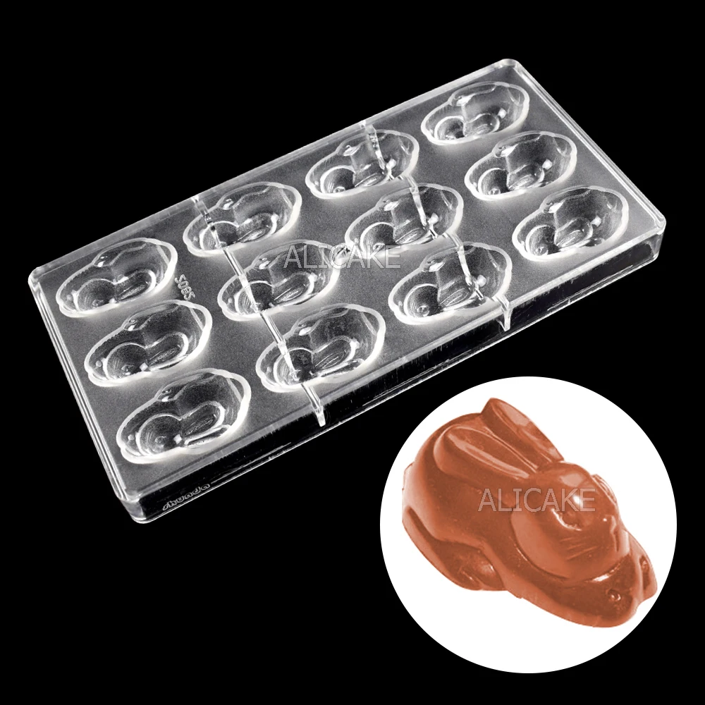 1 Stücke Hase Schokoladenform für Ostern Kaninchen Form Polycarbonat Schokolade Bonbons Süßigkeiten onfectionery Backen Gebäck Werkzeuge