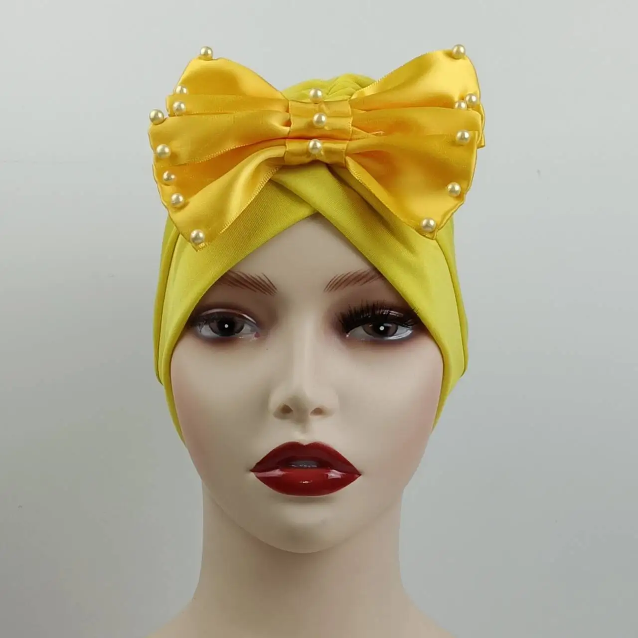 Summer Fashion Style 2022 African Women Solid Color Headtie African Caps African Headtie