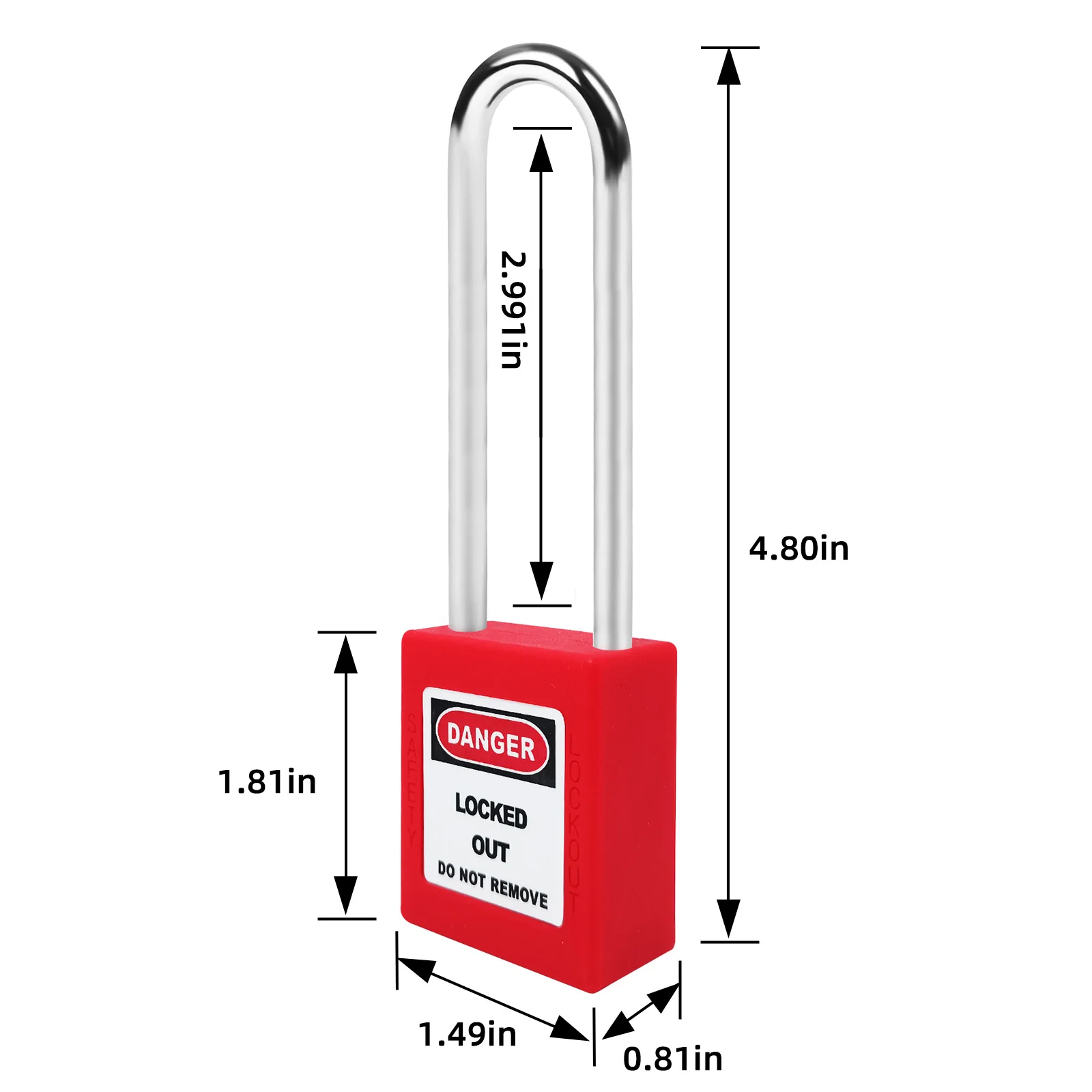 5/10PCS 76mm steel security Lockout/Tagout Steel Industrical Seguridad Safety Padlock Red Yellow Green Black Blue with 2 keys