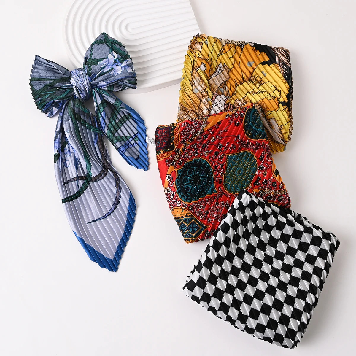 2025 moda crepe seda cetim lenço de cabelo para mulheres lenço impresso saco cachecóis feminino cabeça quadrada bandana cachecóis para senhoras