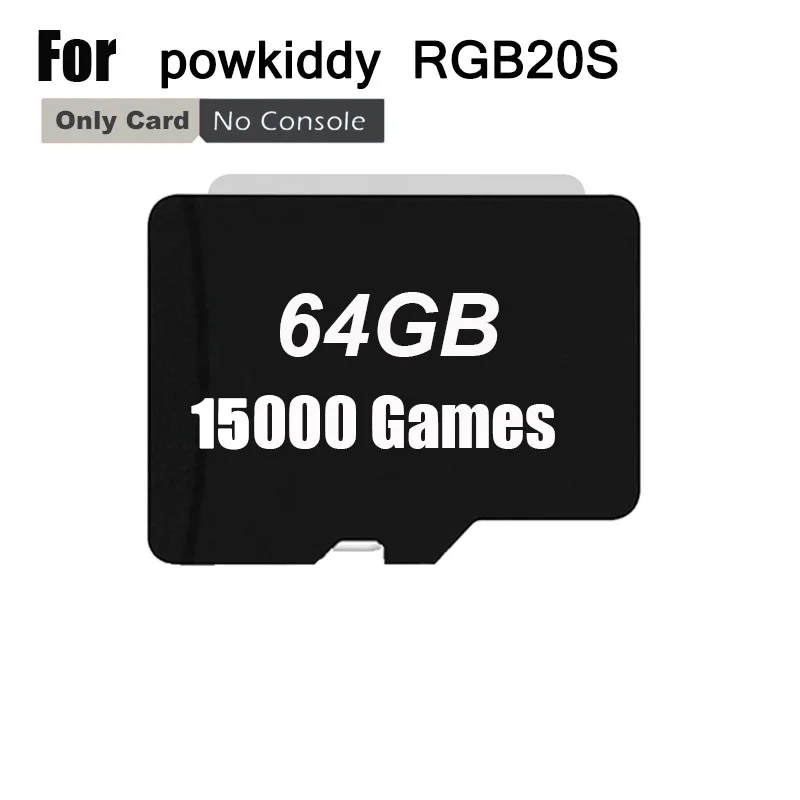 Para powkiddy rgb20s tf cartão de expansão portátil máquina jogo cartão mamory card256g 128g 64g 58000 jogos simulador clássico