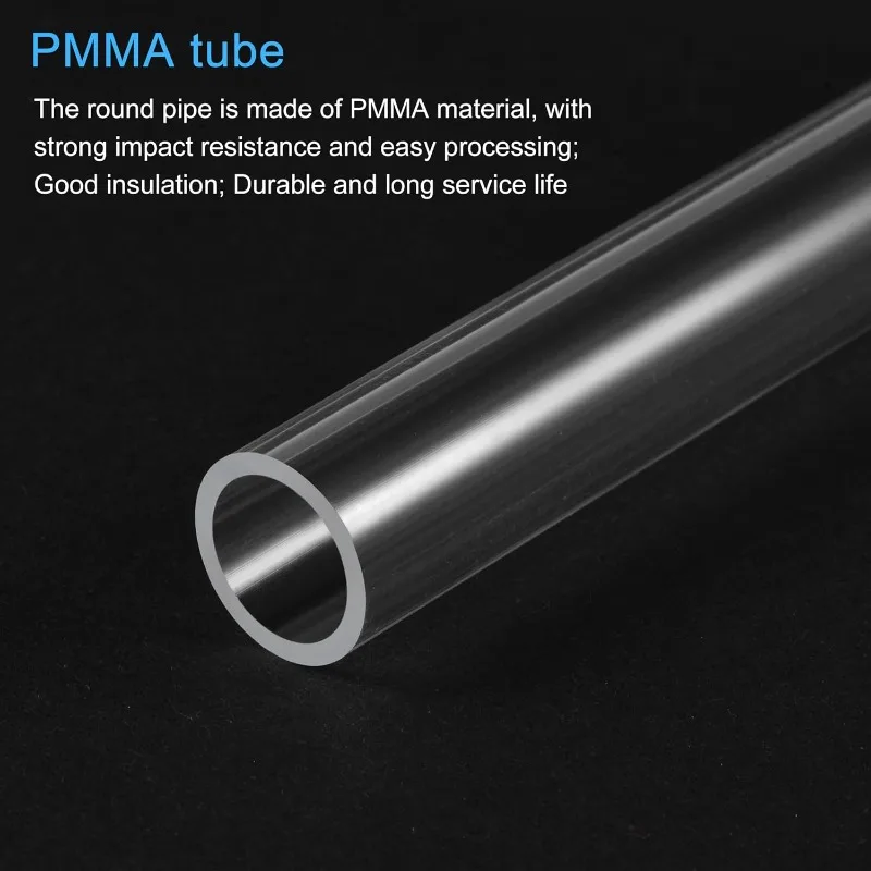 Acrylic Pipe Rigid Round PC Tube Clear 1/2