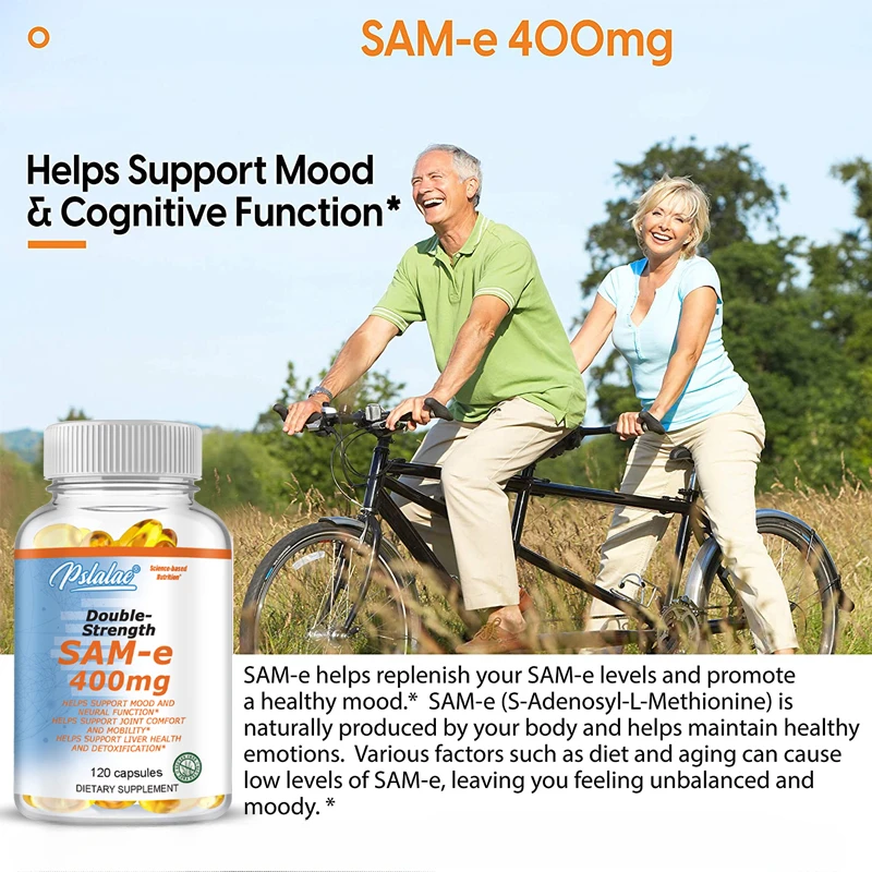 Sam-e S-Adenosylmethionine Supplement - Supports Mood Balance, Liver Health and Joint Health, Boosts Brain Function