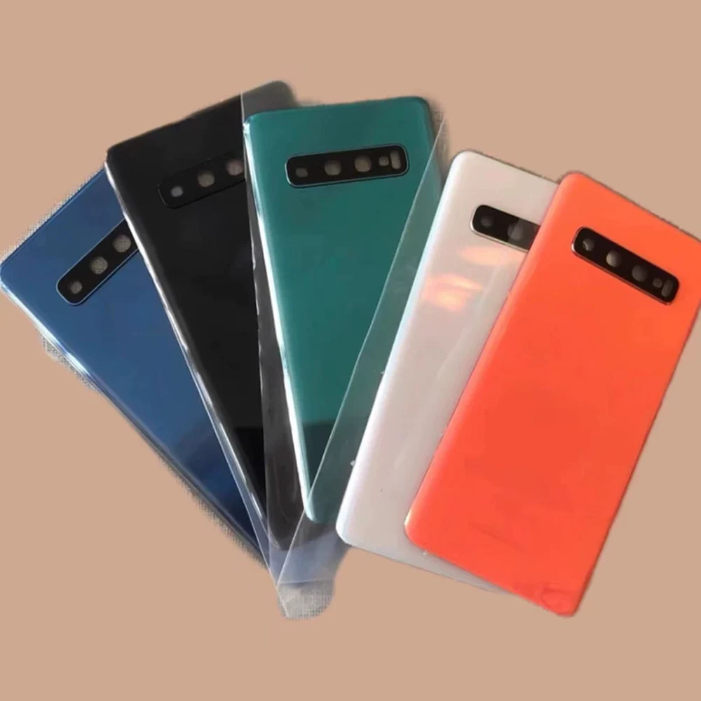 For Samsung Galaxy S10 G9730 S10 Plus G9750 Back Cover Battery Replacement Housing With Camera Lens Accessories