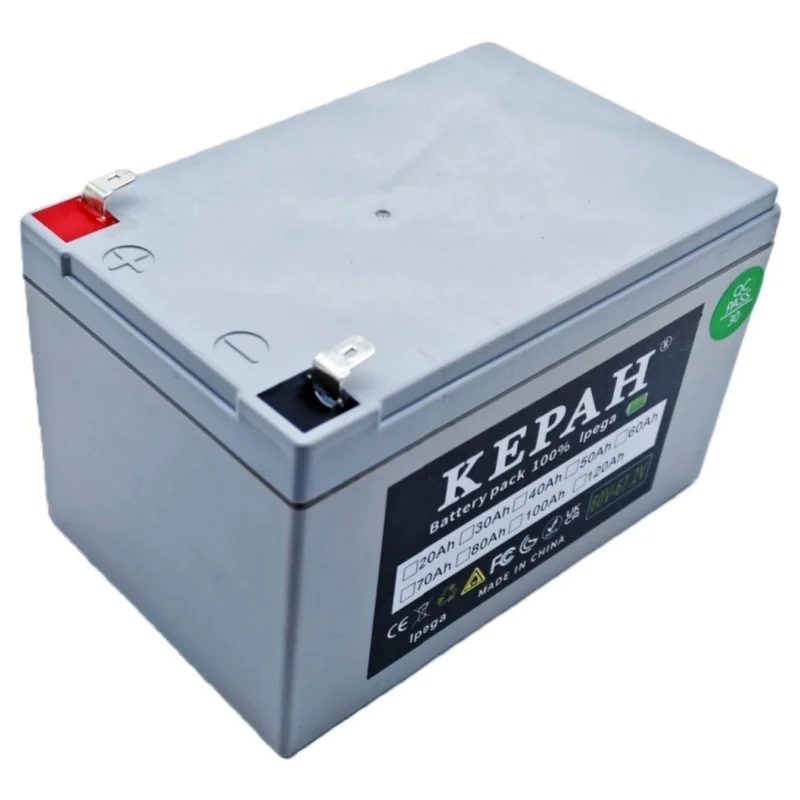 60V 120Ah 18650 Lithium Ion Battery Pack 67.2V 120000mAh with BMS for Tricycle Solar Power Storage view 3
