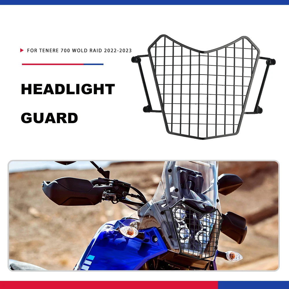 

New FOR YAMAHA Tenere TENERE 700 WOLD RAID 2022 2023 Headlight Grille Guard Head Lamp Light Cover Motorcycle Accessories Tools