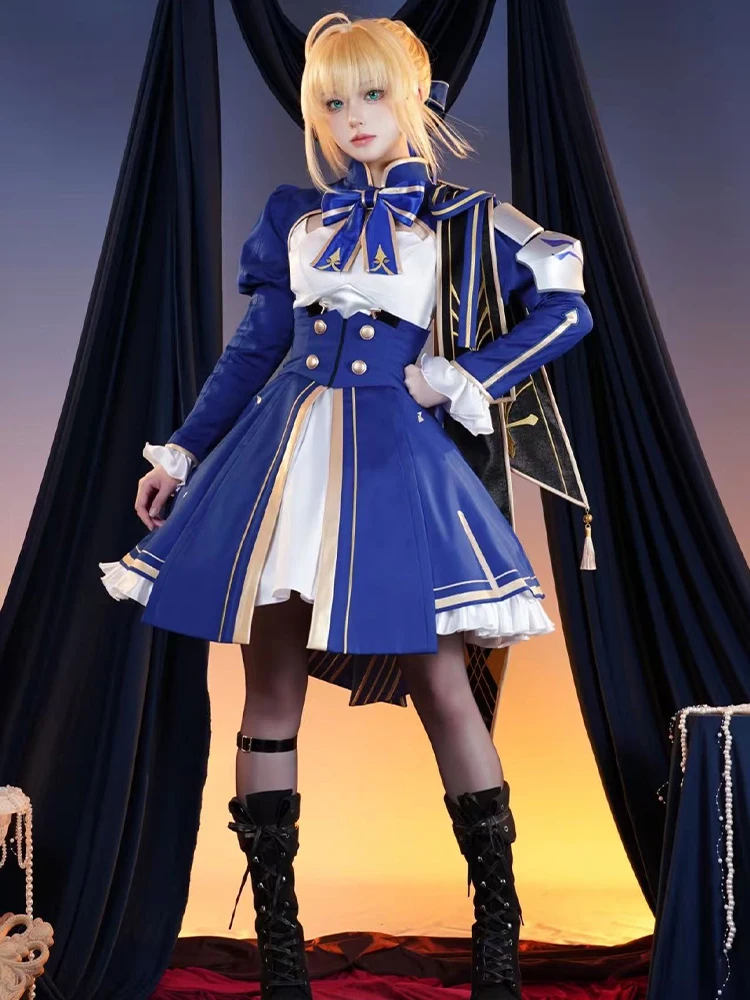 Honkai Star Rail HSR Fate Saber Cosplay Peruca Mulheres Halloween Carnaval Festa Role Playing Vestido Roupas