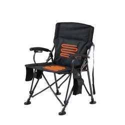 Outdoor Camping Chair Folding Portable Heated Chair Foldable Picnic Stool Travel Fishing Beach Chair