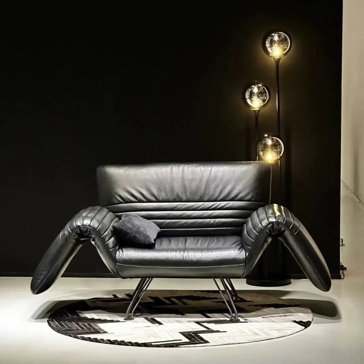 2026 living room high-end multi-functional folding lazy leisure chair Italian minimalist sofa chair