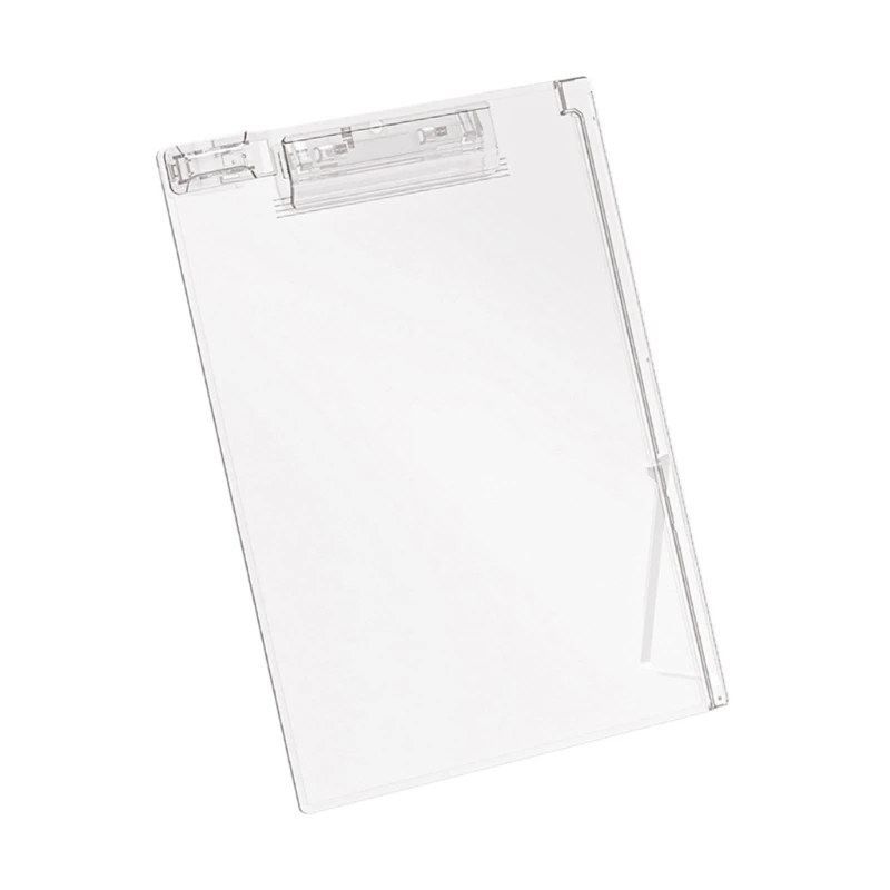 Clear Acrylic Clipboard with Measuring Ruler and Pen Clip 12.8x9Inch Conference Writing Board for Office School 