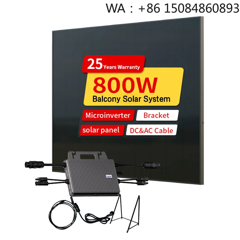 

Plug And Play SystemGermany Pv Storage Balkonkraftwerk Komplet 600w 800w Watt Micro Inverter Power Plant Kit Panels Balcon