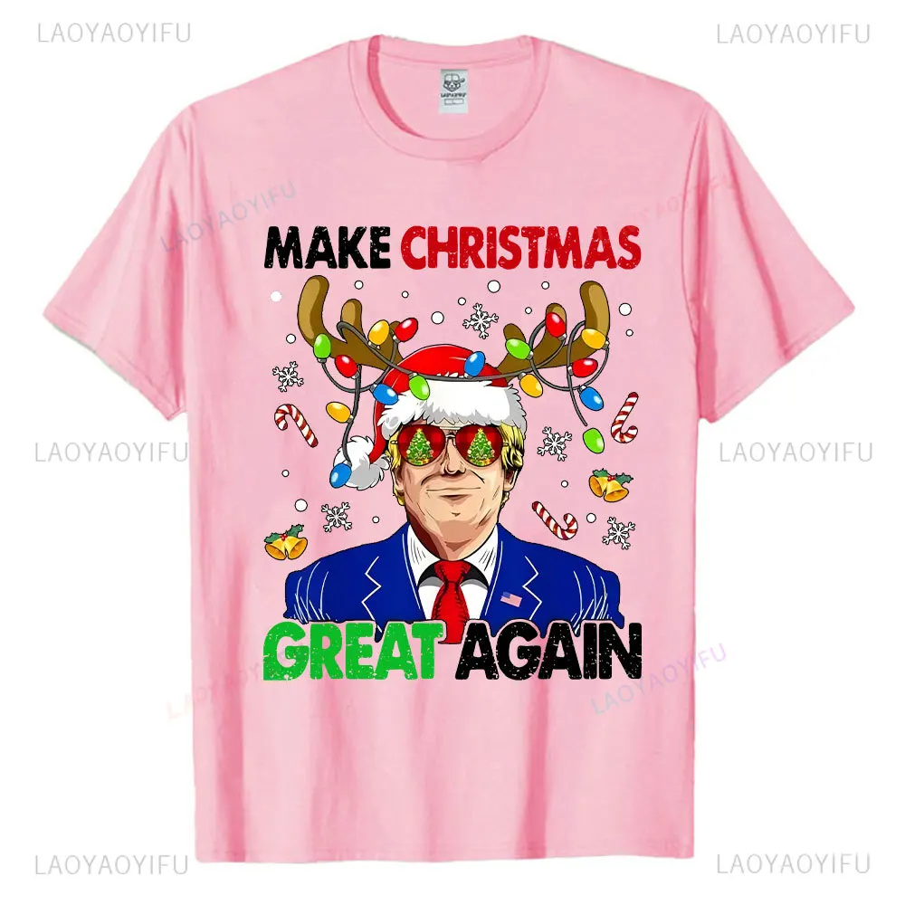 Make Christmas Great Again Graphic T Shirts Funny Trump Trump Daddys Home White House Unisex T-Shirt Family Holiday Gift Tshirt