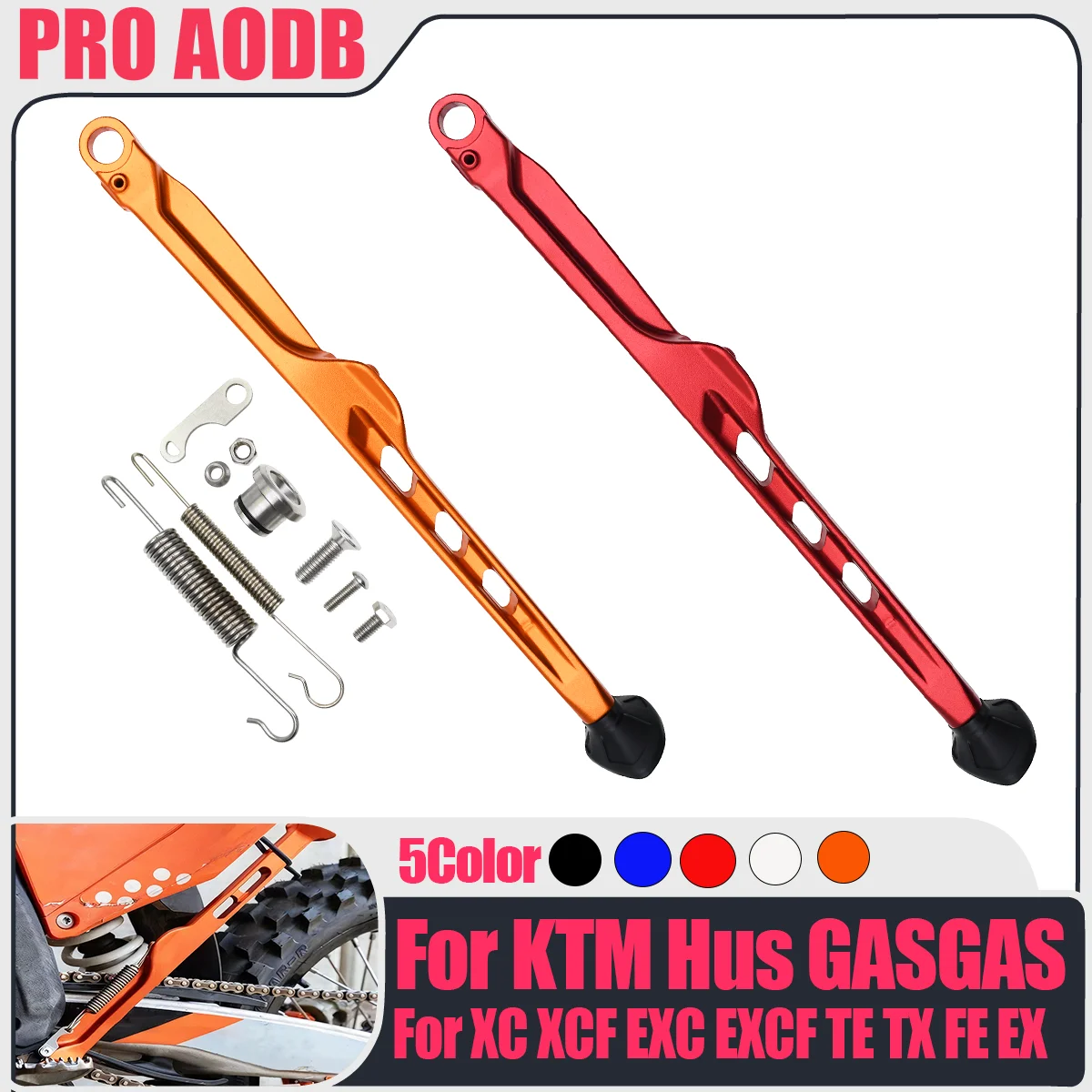 حامل جانبي لوقوف السيارات موتوكروس مع مجموعة زنبركية لـ KTM 125-530 EXC EXCF XC XC-F 350 450 ستة أيام CKD 2024 لـ Hus TE TX FX FE #1