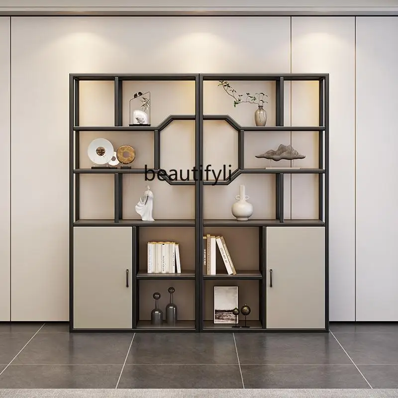 

Modern simple carbon frame rack living room porch display cabinet office display