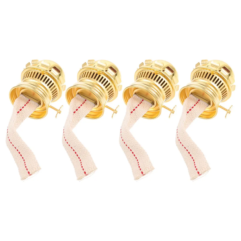 

4pcs Oil Accessories Retro Kerosene Oil Lamp Wicks Glass Kerosene Wick Burner Replacement Parts Stove Lantern