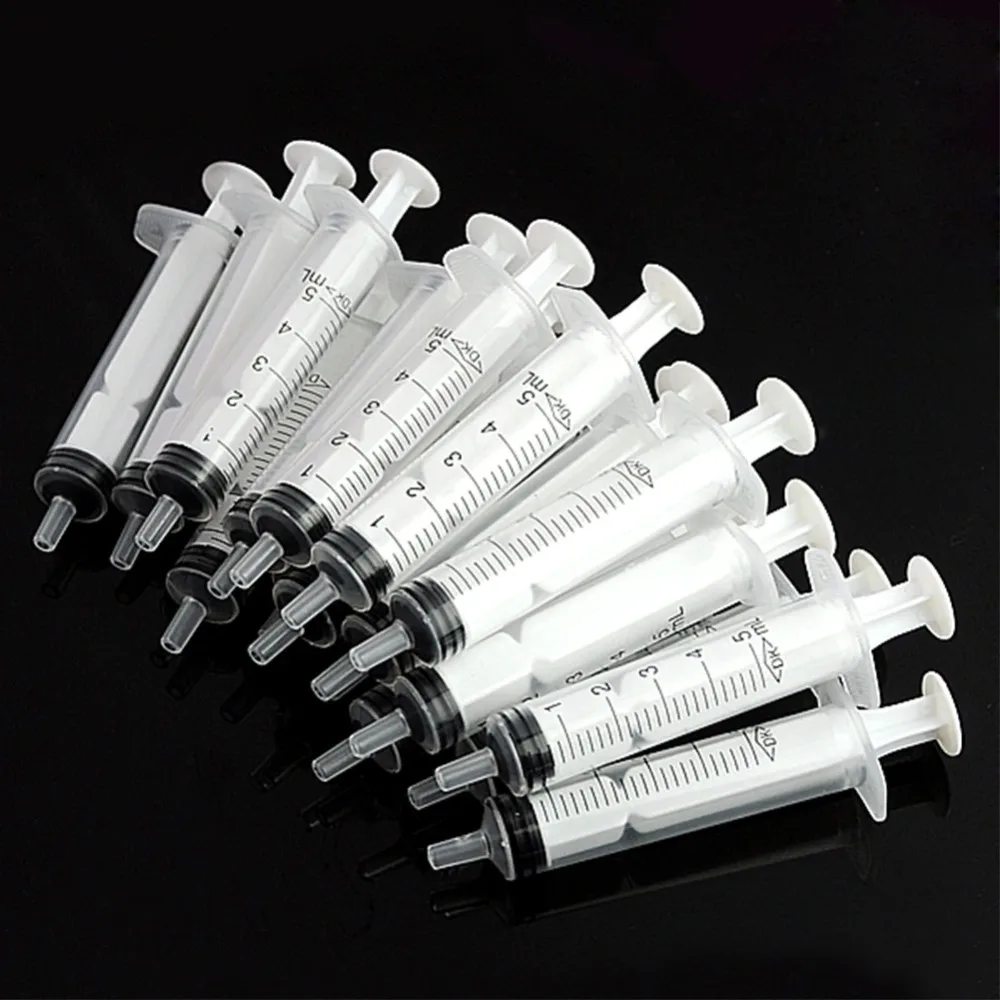 No needle!  2.5/5/10/20ml Reusable Hydroponics Plastic Nutrient Sterile Health Measuring Nutrient Syringe Tools Sampler
