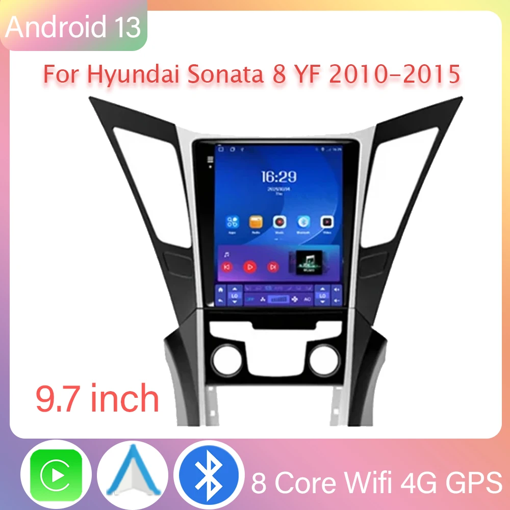 9.7 Android vertical screen Tesla Style Car Radio For Hyundai Sonata 8 YF 2010-2015 GPS Navigation Multimedia tuning screen